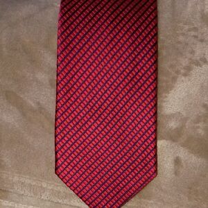Valentino Red and Black Diagonal Striped Tie